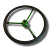 Image of John Deere B steering wheel, round spoke